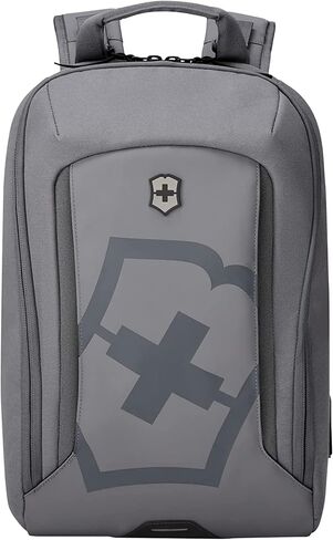 حقيبة ظهر Victorinox Touring 2.0 City Daypack - حقيبة ظهر احترافية للكمبيوتر المحمول للعمل والاستخدام الخارجي - تتميز بحقيبة مقاومة للماء - 17 لتر، رمادي فاتح in Kuwait