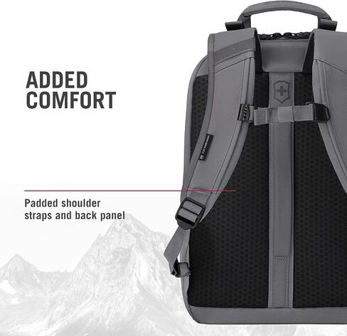 حقيبة ظهر Victorinox Touring 2.0 City Daypack - حقيبة ظهر احترافية للكمبيوتر المحمول للعمل والاستخدام الخارجي - تتميز بحقيبة مقاومة للماء - 17 لتر، رمادي فاتح in Kuwait