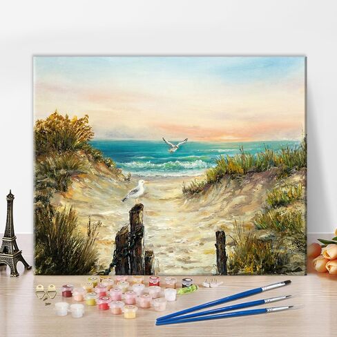 TUMOVO Dragon Paint by Numbers for Adults Fire Dragon DIY Adult Paint by Number Kits on Canvas Fantasy Landscape Painting by Numbers Oil Painting Art Crafts 16x20 in in Saudi Arabia