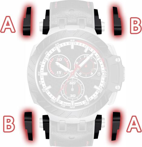 Watch Strap Bolt Protect Guard compatible with Tissot T092 T115 T-Sport T-Race Watch Rubber Band Part in Saudi Arabia