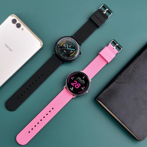 Elite Texture Silicone Watch Band for Men Women - Quick Release - Choose Color and Size (Stainless Steel Buckle) - 20mm and 22mm Watch Straps in Saudi Arabia