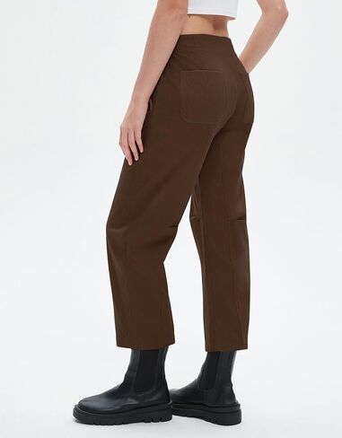 Kedera Corduroy Pants for Women 2024 Casual Wide Leg Fall Pants Cropped Barrel Jeans Baggy Work Trousers with Pockets in Saudi Arabia