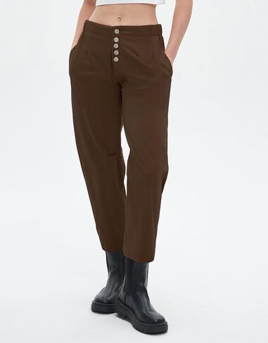Kedera Corduroy Pants for Women 2024 Casual Wide Leg Fall Pants Cropped Barrel Jeans Baggy Work Trousers with Pockets in Saudi Arabia