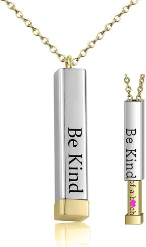 Be Kind of A B Necklace for Women - Secret Hidden Message Bi Chain ch Pendant Necklace, Best Y Shape B Jewlery in Saudi Arabia