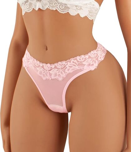 Hibluco ملابس داخلية مثيرة للنساء Tangas De Mujer سراويل داخلية من الدانتيل على شكل حرف V G-String ثونغ in Saudi Arabia