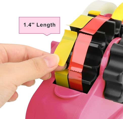 Pink Heat Tape Dispenser Sublimation for Heat Transfer Tape, Multiple Roll Cut Semi Automatic Heat Resistant Tape Dispenser for Taping Vinyl onto T-Shirts, with 1"& 3" Two Cores for Heat Press Tape in Saudi Arabia