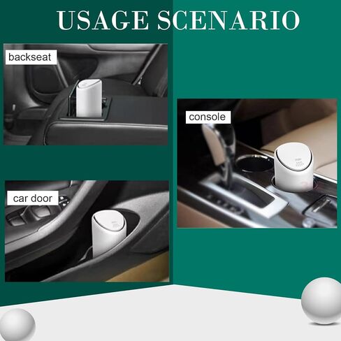 ZKFAR 1 PC Car Trash Can with Lid, Portable Mini Storage Bin, Hygienic Leak-Proof Noise-Free Storage Box, Universal Garbage Management Accessories for Most Cars, Home (Black) in Saudi Arabia