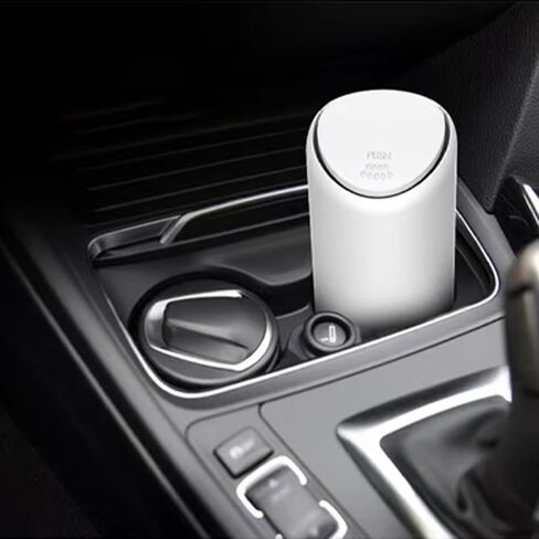 ZKFAR 1 PC Car Trash Can with Lid, Portable Mini Storage Bin, Hygienic Leak-Proof Noise-Free Storage Box, Universal Garbage Management Accessories for Most Cars, Home (Black) in Saudi Arabia