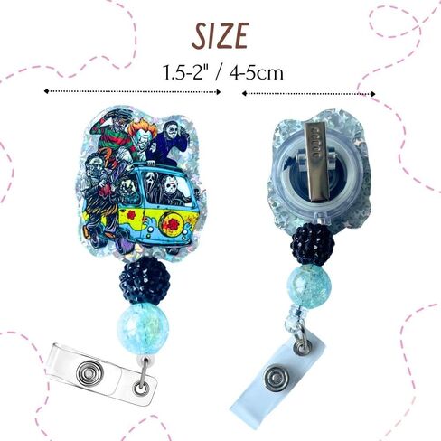 Living The Dream Funny Halloween Badge Reel Retractable ID Name Holder Clip Fun Spooky Ghost Skull Grim Reaper Radiology Skeleton Sarcastic ER Tech RN CNA MA Life Nurse Nursing Gifts Accessories in Kuwait