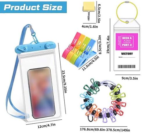 25 Pcs Cruise Essentials Accessories Kit Must Haves Set Include Retractable Cruise Lanyards for Ship Card, Luggage Tags Holder, Towel Bands and Clip, Waterproof Phone Bag, Clothesline, Magnetic Hook in Saudi Arabia