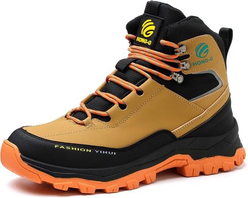 Work Shoes for Men, Premium Microfiber Leather, Water Resistant, Slip Resistant, Industrial Safety Steel Toe Work Boots(SK178) in Saudi Arabia