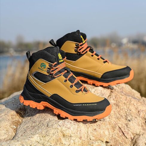 Work Shoes for Men, Premium Microfiber Leather, Water Resistant, Slip Resistant, Industrial Safety Steel Toe Work Boots(SK178) in Saudi Arabia