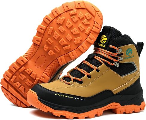 Work Shoes for Men, Premium Microfiber Leather, Water Resistant, Slip Resistant, Industrial Safety Steel Toe Work Boots(SK178) in Saudi Arabia