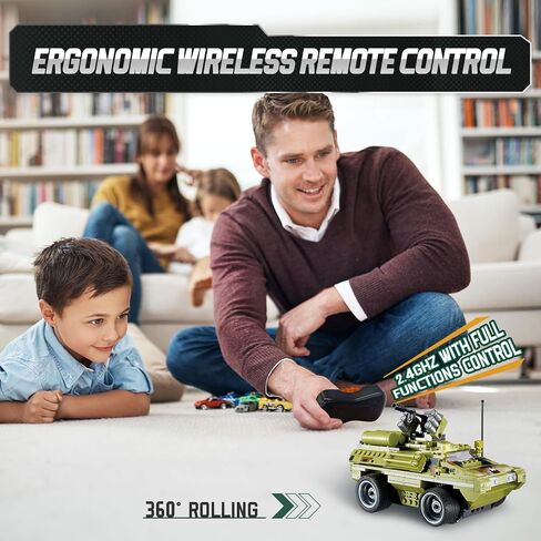 Wise Blocks 371 Pcs Building Blocks Remote Control Car, Building Toys for Boys Age 8-12, STEM Toys Construction Sets, RC Cars Boy Toys Birthday Gifts for Kids Age 8+, RC Military Armored Truck in Saudi Arabia