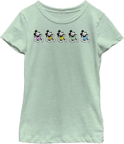 Disney Characters Neon Pants Mickeys Girl's Heather Crew Tee in Saudi Arabia