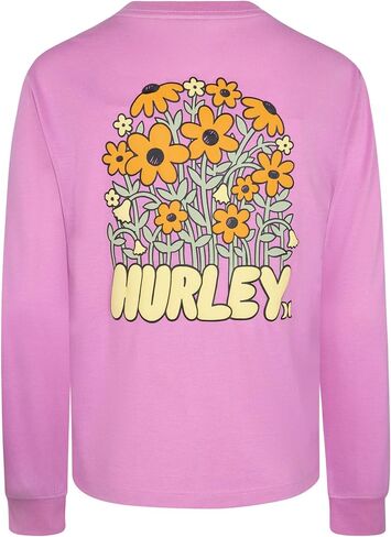 Hurley Girls' Flowers Grow Long Sleeve Tee (Big Kid) in Saudi Arabia