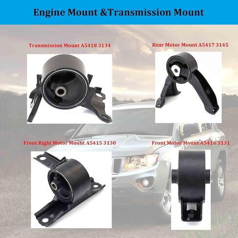 حامل المحرك محرك نقل الحركة مناسب لسيارة جيب كومباس باتريوت 2007-2013 مناسب لسيارة دودج كاليبر 2007-2012 A5416 A5415 A5417 A5418 3130 3131 3145 3134 in Kuwait