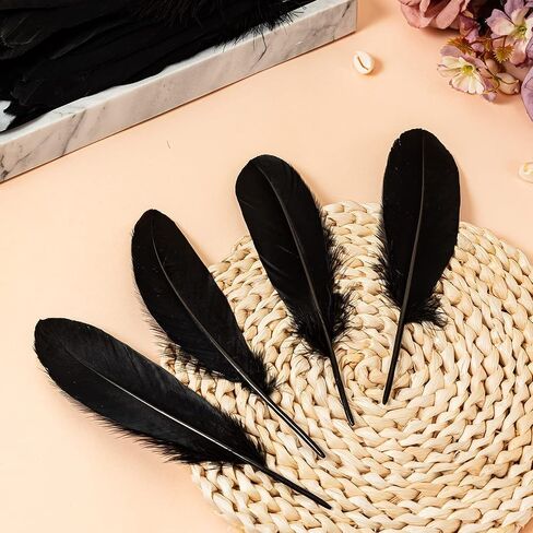 Piokio 30 pcs Metallic Gold Dipped Red Feathers 4-6 inch(10-15 cm) for Cupcake Decorations, DIY Art and Dreamcatcher in Saudi Arabia