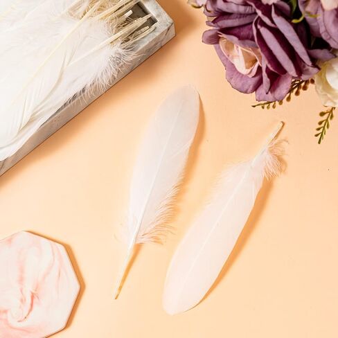 Piokio 30 pcs Metallic Gold Dipped Red Feathers 4-6 inch(10-15 cm) for Cupcake Decorations, DIY Art and Dreamcatcher in Kuwait