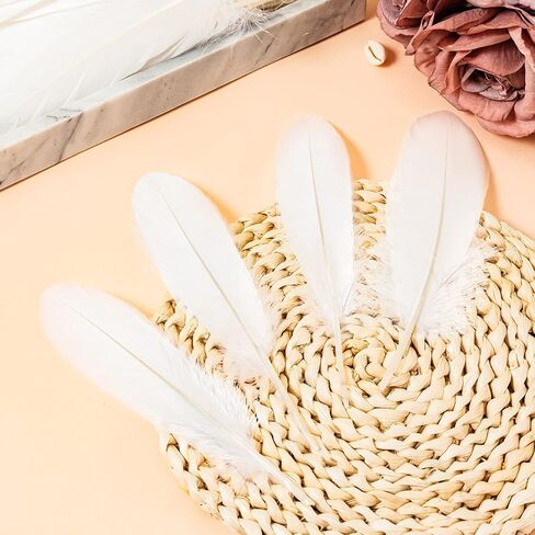 Piokio 30 pcs Metallic Gold Dipped Red Feathers 4-6 inch(10-15 cm) for Cupcake Decorations, DIY Art and Dreamcatcher in Kuwait