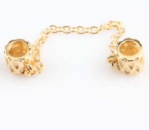 Clasp Safety Chain Charm 925 Sterling Silver Clip Stopper Charm Spacer Charm for Bracelet (G) in Saudi Arabia