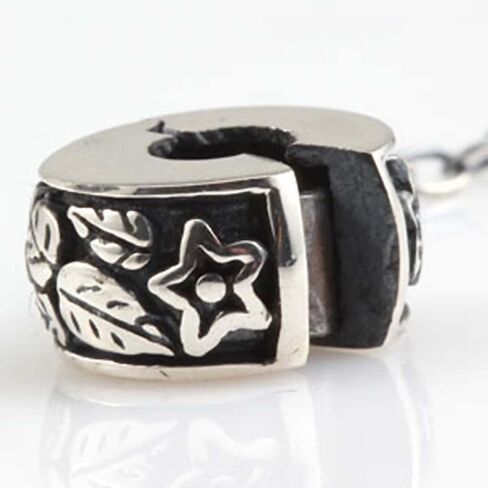 Clasp Safety Chain Charm 925 Sterling Silver Clip Stopper Charm Spacer Charm for Bracelet (G) in Saudi Arabia