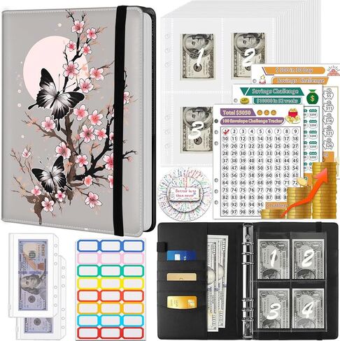 Money Saving Binder, 100 Envelopes Money Saving Challenge, Cash Envelopes Budget Binder & 3 Budgeting Planner Trackers, PU Leathers A5 Money Saving Planner Book，Cosmic Explorer in Saudi Arabia