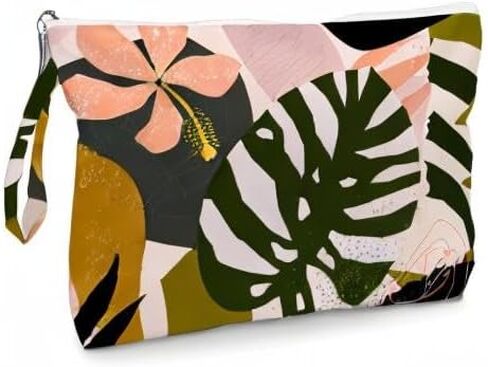 Wet Bag Diaper Bag Organizing Pouches Waterproof Wet Bag for Swimsuit Cloth Baby Diaper Toiletries Beach Traveling Dirty Laundry Clothes Large Makeup Bag, Eucalyptus Palm Leaves Print in Kuwait