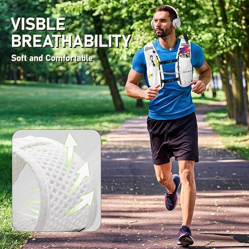 N NEVO RHINO Lightweight Running Vest-Insulated Water Backpack with 1.5L Water Bladder, Hydration Vest for Hiking, Trail Running, Marathons, Cycling in Kuwait
