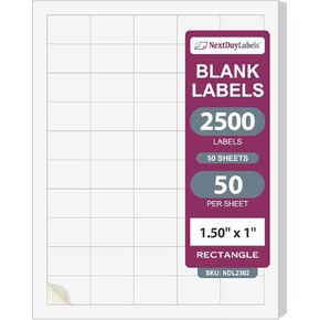 NextDayLabels - 2.83" x 1" Rectangular Sticker Labels for Printer - White Laser/Inkjet Printer Labels Return Address Labels Shipping Label Stickers (100 Sheets, 33 Per Sheet, 3300 Labels)