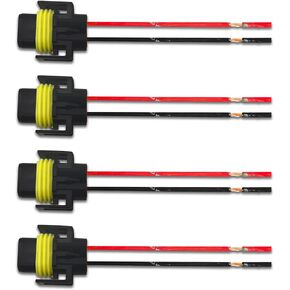 HAOBO 4PCS 9005 9006 9012 H11 H8 881 Female Adapter Wiring Harness Sockets Wire, Car Lampholder Wire for Headlights and Fog Lights, Headlamp Fog Light Harness Connector Replacement in Kuwait