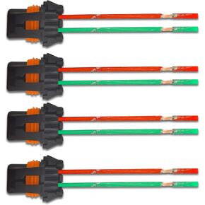 HAOBO 4PCS 9005 9006 9012 H11 H8 881 Female Adapter Wiring Harness Sockets Wire, Car Lampholder Wire for Headlights and Fog Lights, Headlamp Fog Light Harness Connector Replacement