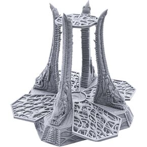 EnderToys Alien Field Generator من خلال مشهد قابل للطباعة، مشهد آر بي جي مطبوع ثلاثي الأبعاد على سطح الطاولة وتضاريس ألعاب الحرب المنمنمة 28 مم