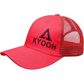 Unisex Adult Embroidered Baseball Cap with Text Logo Mesh-Back Cap Adjustable Baseball Trucker Hat