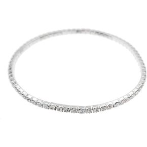 Sparkly Glass Rhinestone Square Artisan Beaded Stretch Anklet | Handmade Hypoallergenic Beach Gala Wedding Style Jewelry