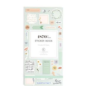 Blue Sky Everygirl 1870+ Sticker Book, Planner and Calendar Pack, 4.49" x 9.06", Full Color, with Bungee Closure, 24 Unique Sheets (Every Day & Every Month)