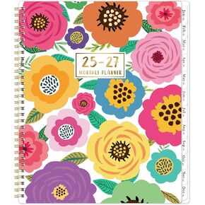 2025-2027 Monthly Planner - 3 Year Monthly Planner 2025-2027, JAN.2025 - DEC.2027, 2025-2027 Calendar Planner, 36 Monthly Tabs, Inner Pocket - Floral