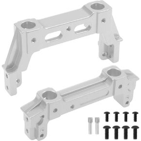 ShareGoo Aluminum RC Front Rear Bumper Mount Bumper Stand Bracket Compatible with Axial SCX10 II 90046 1/10 RC Crawler Upgrade Part (Black)