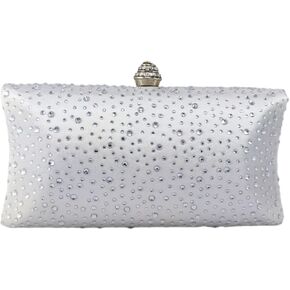 Boutique De FGG Crystal Clutch Purse for Women Formal Evening Handbags Party Rhinestone Clutch Bag Wedding Prom Clutch,Mini