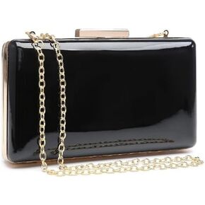 RomanticDesign Women Patent Leather Evening Clutch Formal Party Envelope Purse Cocktail Prom Banquet Handbag