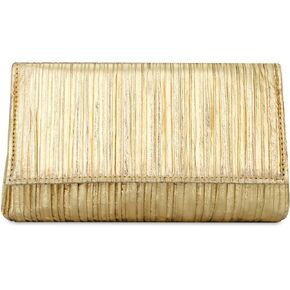 Tmore Clutch Purses for Women PU Leather Clutch Bag with Chain Handbags Soft Pleated Evening Bag