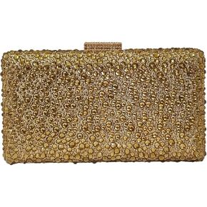HUANG ZHUANG Sparkly Gem Clutch Rhinestone Handbags Crystal Purse For Women Party Purse Wedding Evening Bag