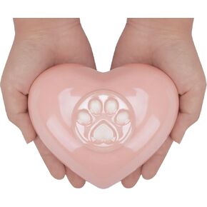 Pet Urns for Ashes,Medium Pet Urns for Dog or Cat Ashes Up to 20LBS,Ceramics Memorial Keepsake Memory Box,Loss Pet Sympathy Remembrance Gift (White)