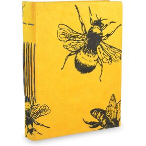 Kathmandu Valley Co. Nepali Keeper Journal with Handmade Lokta Paper. Made in Nepal. (6x9 Inches, Busy Bee)