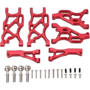 RC Suspension Arm Set, RC Front Rear Swing Arms with Ball Head Compatible for ARRMA 1/7 , for Infraction 6S, for 6S 1/8 RC Cars (Red) Body Parts