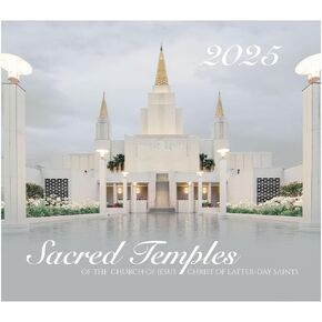 2025 LDS Sacred Temples Wall Calendar With Pictures of Inspiring LDS Temples & Important Dates (2025)