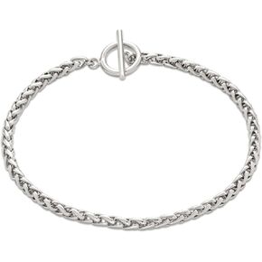 Amazon Essentials 14k Gold Plated or Silver Plated Braided Chain Bracelet 7.5"