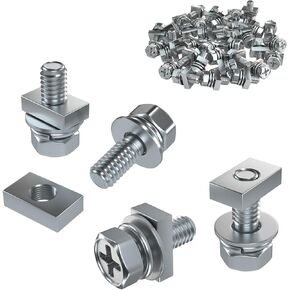 Motorcycle Battery Terminal Bolts and Nuts,12 Pack M6 x 12 mm Bolt Square Nut Kit, 304 Stainless Steel Screws and Nuts for ATV, UTV Bike Scooter (M6x12-12Pack)