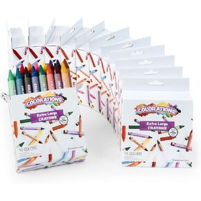 Colorations Crayons, 8 Colors, Non Toxic Crayons, Crayons for Kids, Crayons for Toddlers, Kids Crayons, Coloring, Drawing, Toddler Crayons, Toddler art supplies, Preschool Crayons