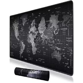 WESAPPINC World Map Gaming Mouse Pad with Stitched Edges Non-Slip Rubber Base Extended XXL Mousepad for Computer PC Keyboard Laptop